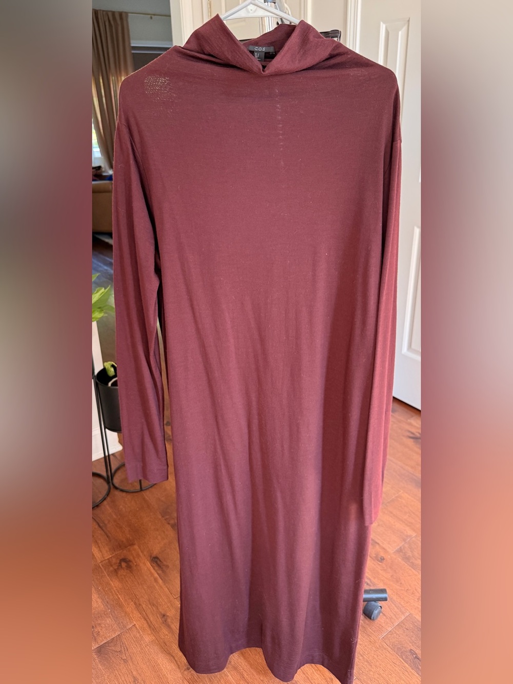 COS Maroon Long Sleeve Dress